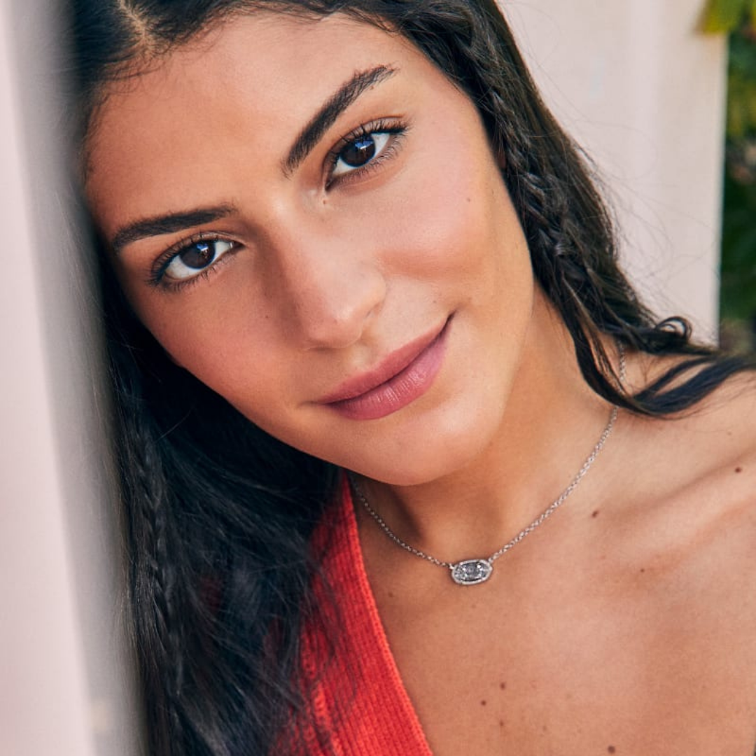 Kendra Scott Elisa Pendant Necklace In Silver Platinum Druzy – The Kendra Scott Elisa Pendant Necklace In Silver Platinum Druzy – The