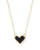 Kendra Scott Ari Gold Heart Pendant Necklace In Black Drusy