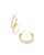 Kendra Scott Cailin Gold Crystal Hoop Earing In White Cz