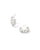 Kendra Scott Cailin Silver Crystal Huggie Earing In White Cz