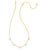 Kendra Scott Cailin Gold Crystal Strand Necklace In White Cz