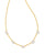 Kendra Scott Cailin Gold Crystal Strand Necklace In White Cz