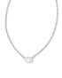 Kendra Scott Cailin Silver Penadnt Necklace In White Cz