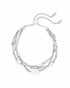 Kendra Scott Chantal Beaded Bracelet In Bright Silver