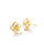 Kendra Scott Dira Stone Gold Stud Earrings In Ivory Mix
