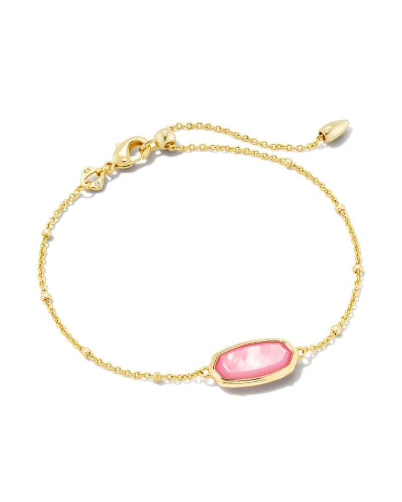 Kendra Scott Framed Elaina Gold Delicate Chain Bracelet In Peony