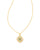Kendra Scott Letter Gold Disc Reversible Pendant Necklace In Iridescent Abalone