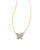Kendra Scott Lillia Gold Crystal Butterfly Pendant Necklace In Violet Crystal