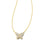 Kendra Scott Lillia Gold Crystal Butterfly Pendant Necklace In White Crystal
