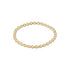 Classic Grateful Pattern 4mm Bead Bracelet - Gold