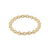 Classic Grateful Pattern 6mm Bead Bracelet - Gold