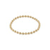 Dignity Grateful Pattern 4mm Bead Bracelet - Gold