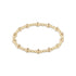 Dignity Sincerity Pattern 5mm Bead Bracelet - Gold