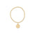Classic Gold 3mm Bead Large Blessing Charm Bracelet 