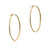 Oval Gold 2in Hoop Earrings Smooth