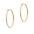 Oval Gold 2in Hoop Earrings Smooth