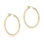 Earrings | Round Gold 1.25 Textured Hoop