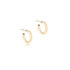 Round Gold 1" Post Hoop Earring