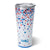 Star Spangled Tumbler 32oz All of our prints are hand applied therefore slight variations will occur.  Holds up to 32oz Keeps drinks cold 24+ hours and hot 3+ hours Triple insulation technology: double-walled, vacuum-sealed and copper-plated Condensation free and nonbreakable Constructed of .5mm 304-18/8 stainless steel Fits most standard cup holders Slip-free, scratch-free and noise-free silicone base Includes BPA-free, X-Large Lid with removable slider for cleaning Tall Straws sold separately
