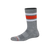 Athletic Stripe Grey Crew Socks