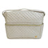 White Gold Quilted Stylist Travel Bag